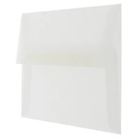 JAM Paper 4.375" x 5.75 Clear Translucent Vellum Invitation Envelopes