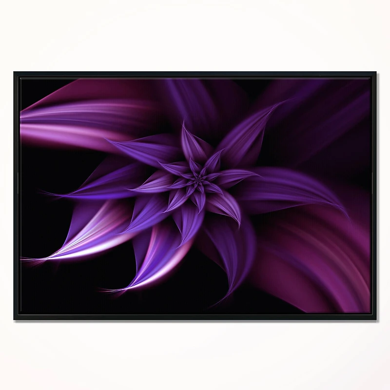 Designart - Fractal Flower Purple