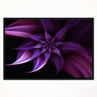 Designart - Fractal Flower Purple