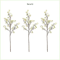 41" White Cherry Blossom Flower Stems, 3ct.