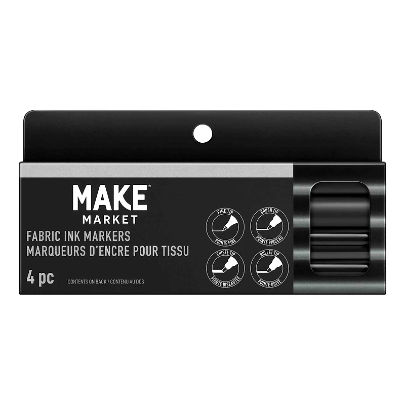 Black Permanent Fabric Ink Marker Set by Make Market®