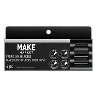Black Permanent Fabric Ink Marker Set by Make Market®