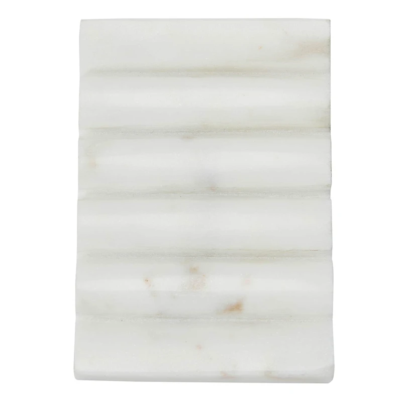 Hello Honey® 5" Contemporary Carved Marble Bathroom Soap Dish