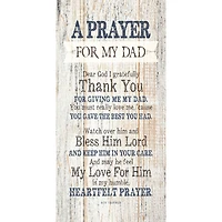 Prayer For My Dad Wall Plaque