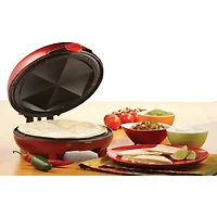 Brentwood 8" Red Nonstick Quesadilla Maker