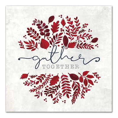 Gather Together Leaves Autumn Canvas Wall Art