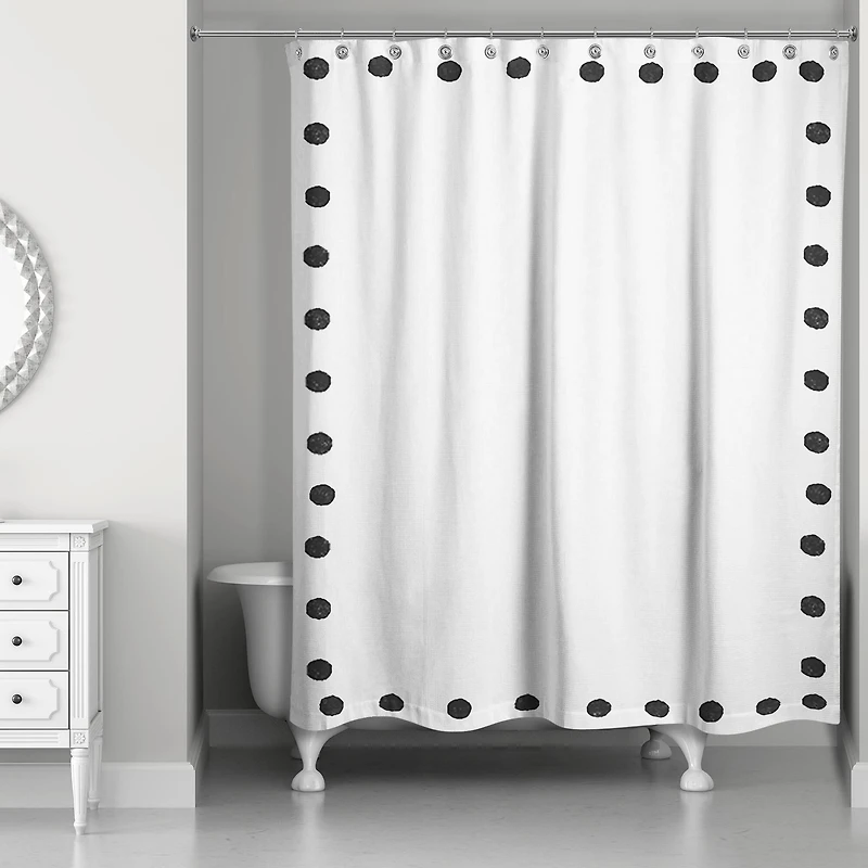 Dots Border 71" x 74" Shower Curtain