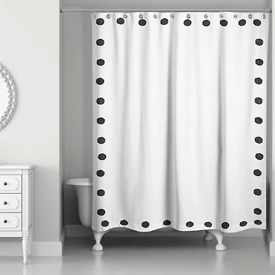 Dots Border 71" x 74" Shower Curtain