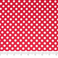 SINGER Patriotic Red Polka Dots Cotton Fabric