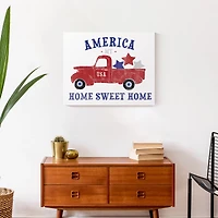 America My Home Sweet Home Canvas Wall Art