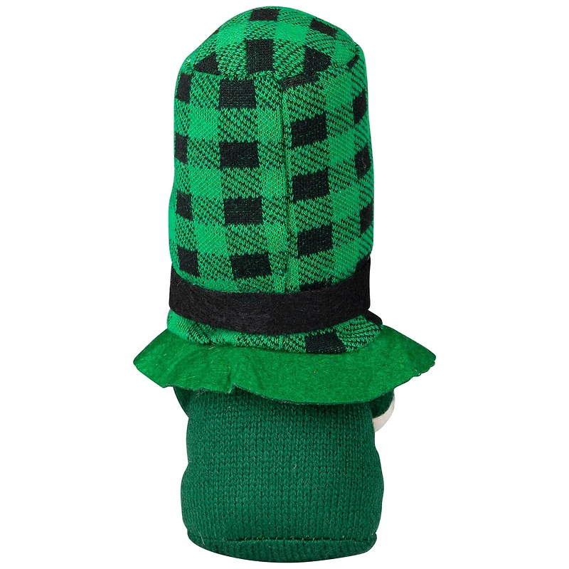 7" Plaid Gnome with Shamrocks St. Patrick's Day Decoration