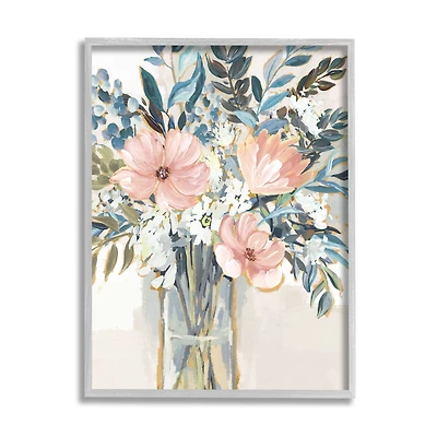 Stupell Industries Beautiful Flower Bouquet Painting Delicate Blossoms Framed Giclee Art