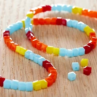 Multicolor Glass Cube Beads, 3mm by Bead Landing™