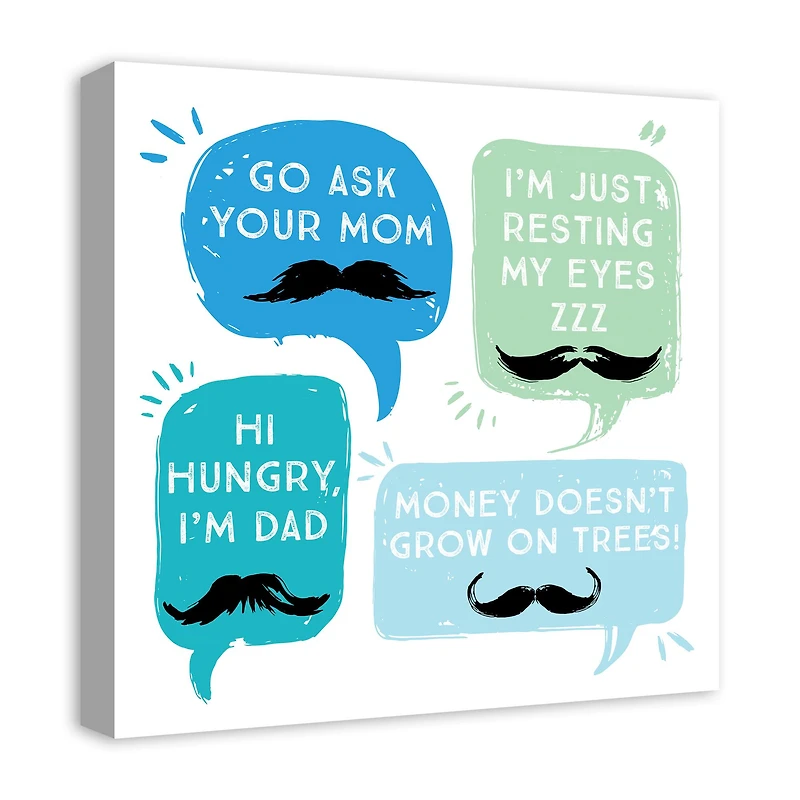 Dad Phrases Canvas Wall Art