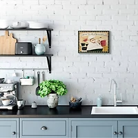 Stupell Industries Never Trust a Skinny Chef with Happy Cook Phrase Wood Wall Plaque