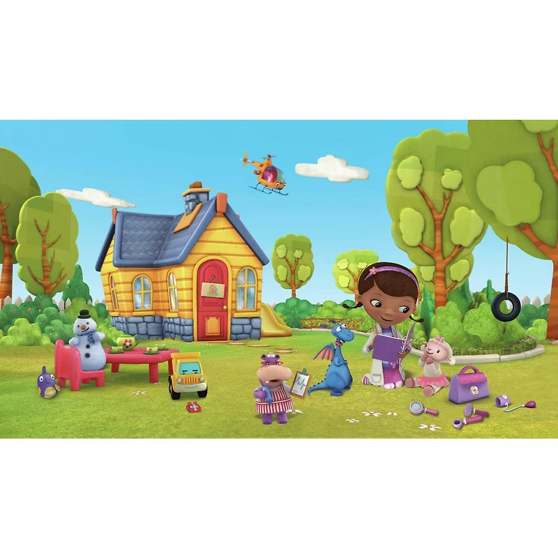 RoomMates Doc McStuffins Chair Rail Prepasted Mural
