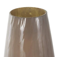 17" Brown Spotted Glass Ombre Vase