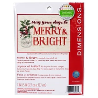 Dimensions® Counted Cross Stitch Kit, Merry & Bright