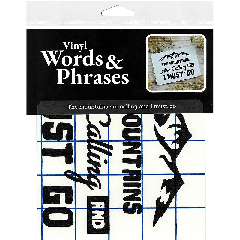 Leisure Arts® Vinyl Matte Black The Mountains Are Calling Decal