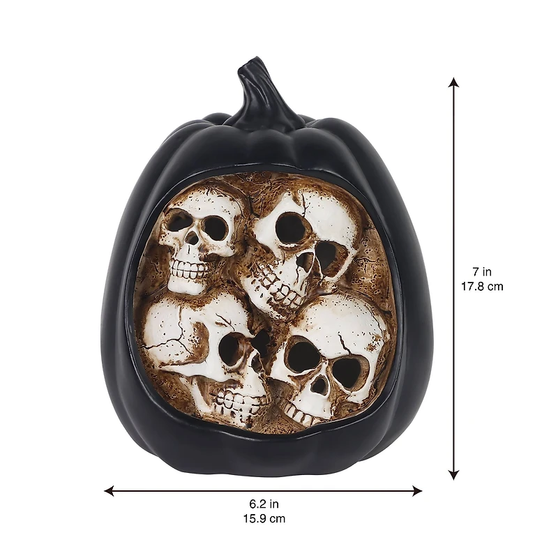 7" Skull Pumpkin LED Tabletop Accent by Ashland®