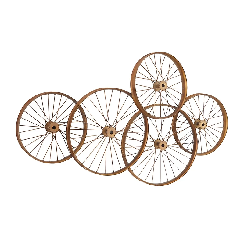 Copper Metal Eclectic Wall Decor, 40" x 40" x 5"