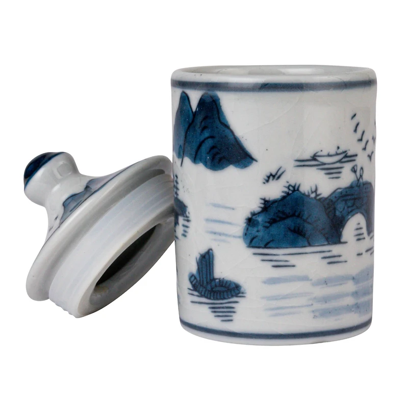 Hello Honey® 4.5" Blue Blossom Enchantment Stoneware Jar Set