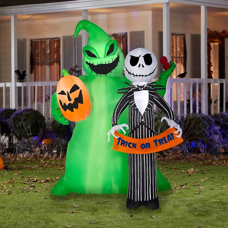 6.5ft. Airblown® Inflatable Halloween Jack Skellington with Oogie Boogie 