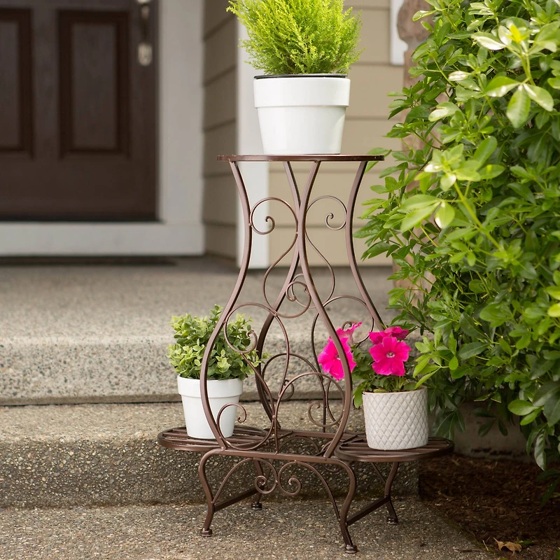2.2ft. Hourglass Triple Plant Stand