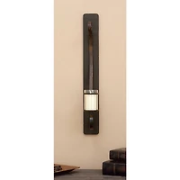 Black Iron Rustic Candle Wall Sconce, 36" x 8" x 5"