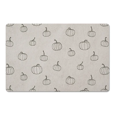 Gray Mini Pumpkin Pattern Floor Mat