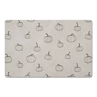 Gray Mini Pumpkin Pattern Floor Mat