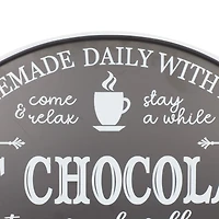 30" Black Hot Chocolate Farmhouse Wall Sign