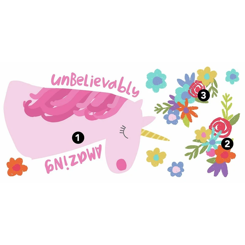 RoomMates Unicorn Peel & Stick Giant Wall Decals