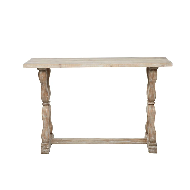 Brown Fir Farmhouse Console Table, 32" x 48" x 16"