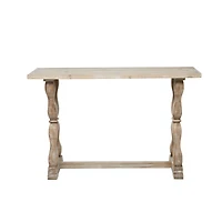 Brown Fir Farmhouse Console Table, 32" x 48" x 16"