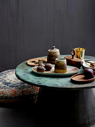 Hello Honey® 5" Acacia Wood Divided Container with Lid