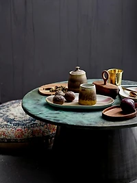 Hello Honey® 5" Acacia Wood Divided Container with Lid