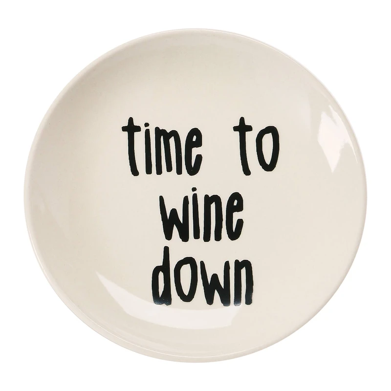 Hello Honey® 5" Wine Saying Stoneware Dishes, 4ct.