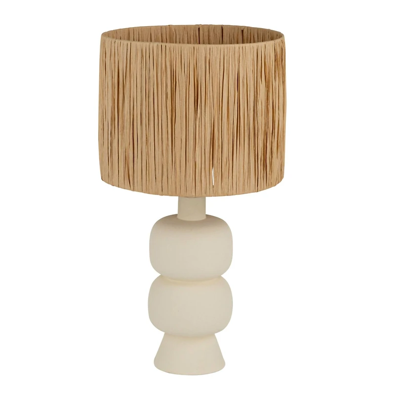 Hello Honey® 20" White & Natural Coastal Charm Stoneware Table Lamp, 2ct.