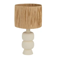 Hello Honey® 20" White & Natural Coastal Charm Stoneware Table Lamp, 2ct.