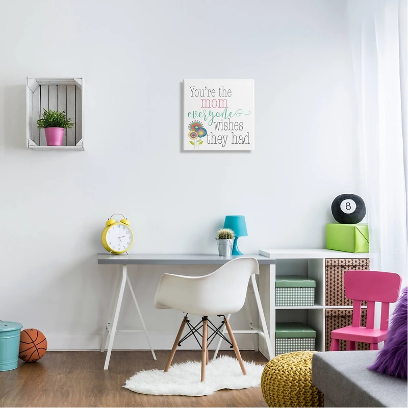 Stupell Industries Mom Everyone Wishes For Floral Canvas Wall Art