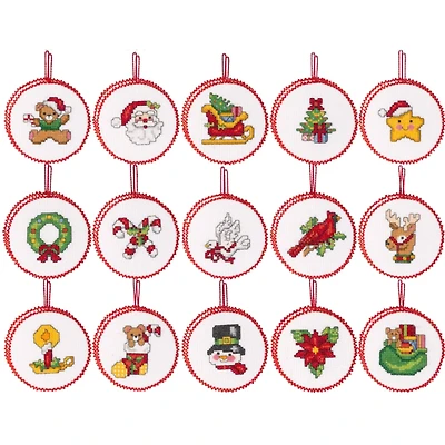Bucilla® Classic Christmas Ornaments Counted Cross Stitch Kit