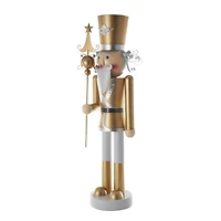 58" Gold & Silver Standing Nutcracker Sculpture