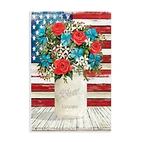 Stupell Industries Americana Flag Festive Bouquet Wall Plaque Art