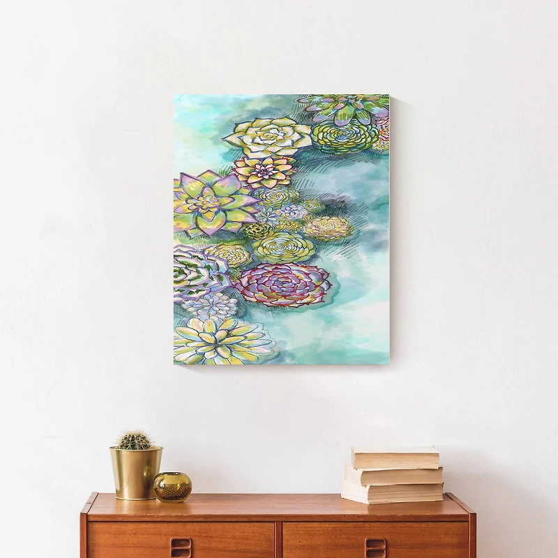 Array Of Succulents 16" x 20" Canvas Wall Art