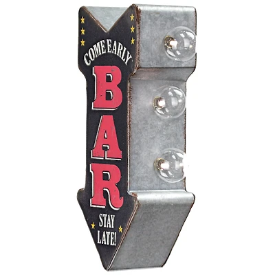 Vintage Bar Mini Metal LED Marquee Arrow Wall Sign
