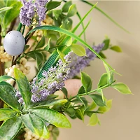 Glitzhome® 21" Easter Egg & Lavender Table Tree Decor