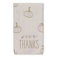 Give Thanks Mustard Pumpkin Tea Towel Set