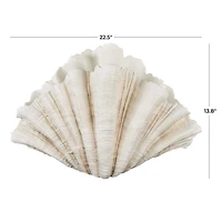 23" Cream Shell Textured Sculpture