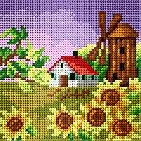 Orchidea Four Seasons Autumn Gobelin Canvas For Halfstitch Without Yarn